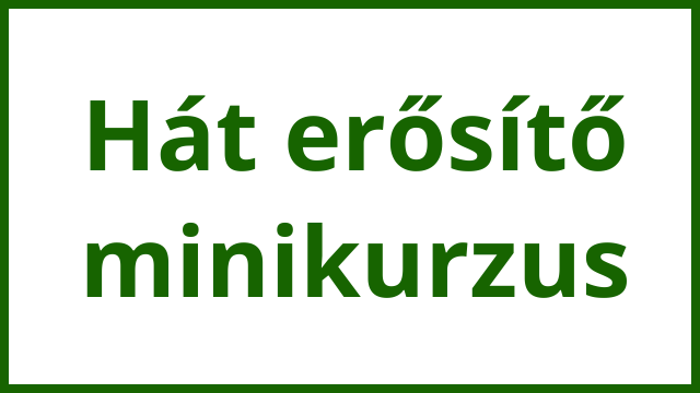 Hát erősítő minikurzus